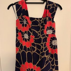 Anthropologie Silk Floral Halter Top Size 2